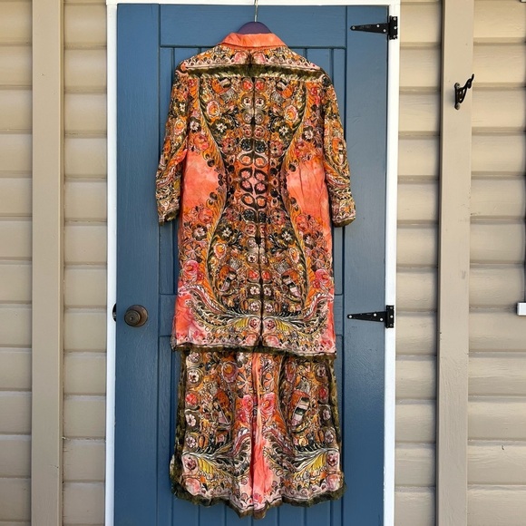NATURAL LIFE Orange and Black Paisley Tunic Set Pants Top Women’s Size Large - Picture 2 of 11